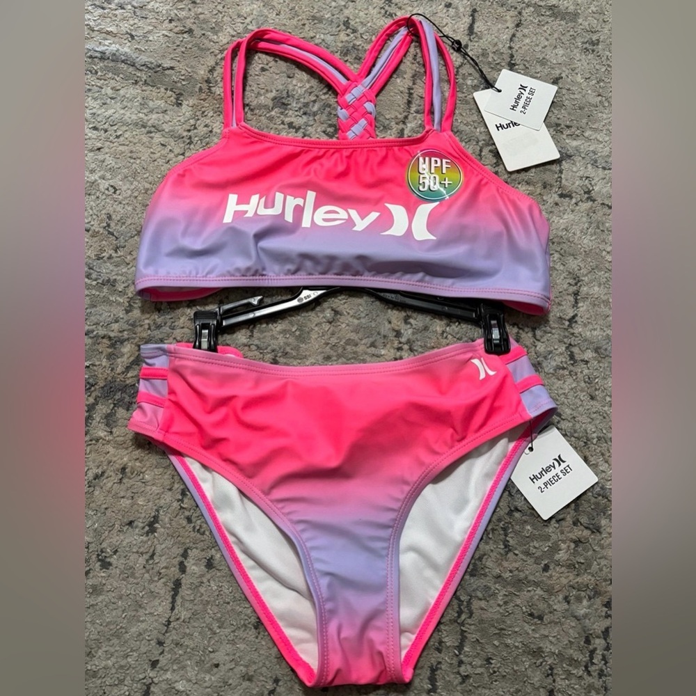 Hurley Gradient Pink and Purple Bikini size XL